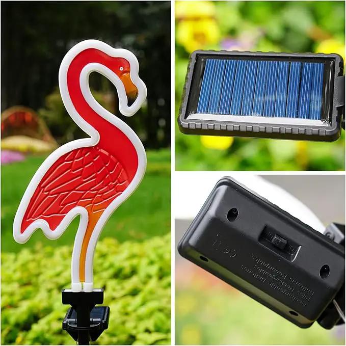 SunKite Flamingo Solar Stake Lights Outdoor,Waterproof Solar Neon Lights for Garden,Yard, Lawn,Pathway,Patio,Backyard (2 Pack) by GreenHaven Gardens