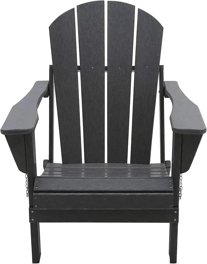 Westin Outdoors Laguna WO Home Outdoor Adirondack Folding Chair Lounger Seat Traditional Retro Home Furniture for Beach, Balcony, Backyard, Lawn, Patio, Pool, Deck, Garden (Gray) by GreenHaven Gardens