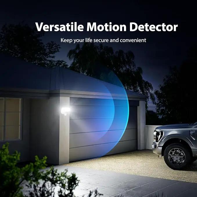Onforu 3 Pack 65W LED Motion Sensor Outdoor Lights, Security Light Motion Outdoor Flood Light Fixture Detection Detector, 3 Adjustable Heads 6500LM 6500K IP65 Waterproof Exterior Garage Yard (White) by GreenHaven Gardens