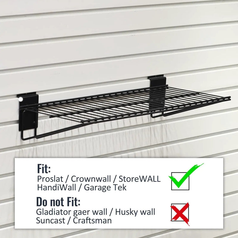 Slatwall Panel Garage Organizer PVC Slatwall Heavy Duty Wall Mounted Rack, Interlocking Slat Wall Panels for Tool Organization Peg Board(2 Pack Black) by GreenHaven Gardens