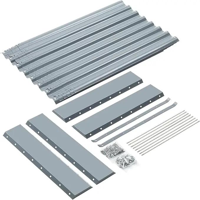 Land Guard 6×3×2ft Galvanized Raised Garden Bed, Planter Boxes Outdoor, Raised Garden Beds Outdoor for Vegetables, Flowers, Herbs, 269 Gallons, Modern Gray… by GreenHaven Gardens