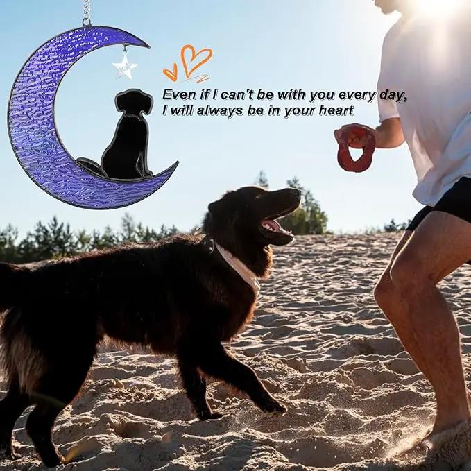 Dog Memorial Gifts for Loss of Dog,Stained Glass Window Hanging Dog Suncatcher Sympathy Gift,Dog Bereavement Gifts,Pet Loss Gifts,in Memory of Dog Passing Away Gifts by GreenHaven Gardens
