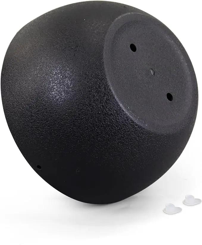10 inch Hanging Planters for Indoor Outdoor Plants, 2 Pack Hanging Flower Pots with Drainage Holes and Chain for Garden Porch Plants, Round Plastic Hanging Baskets for House Plants, Black by GreenHaven Gardens