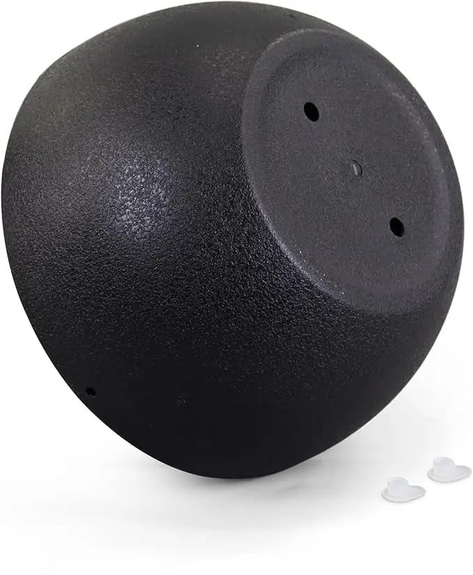 8 inch Small Hanging Planters Plant Pots for Indoor Outdoor Plants, 2 Pack Hanging Flower Pots with Drainage Holes and Chain for Garden Porch, Plastic Hanging Baskets for House Plants, Black by GreenHaven Gardens