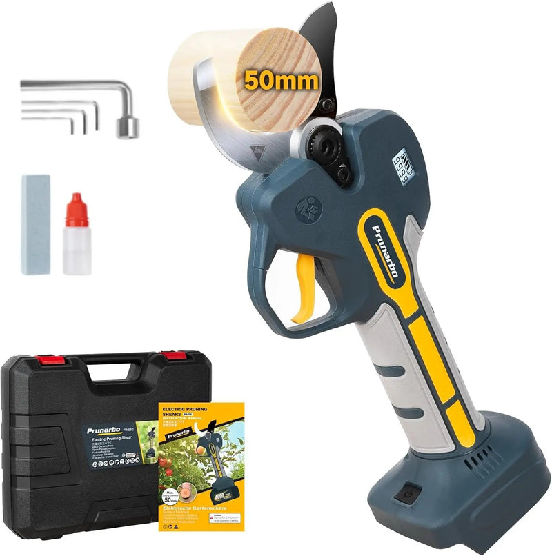 Electric Pruning Shears Cordless for Makita 18V Battery, Professional Electric Tree Pruner Cutter Battery Secateurs 50mm (2inch) SK5 Teflon Blade for Gardening Heavy Duty PR-E50 (Only Body) by GreenHaven Gardens