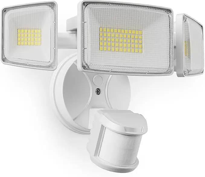 Onforu 75W LED Motion Sensor Outdoor Lights, Dusk to Dawn Flood Light Outdoor Motion Sensor, Hardwired Security Lights Floodlights Outside 7500LM 6500K Daylight IP65 Waterproof (White) by GreenHaven Gardens