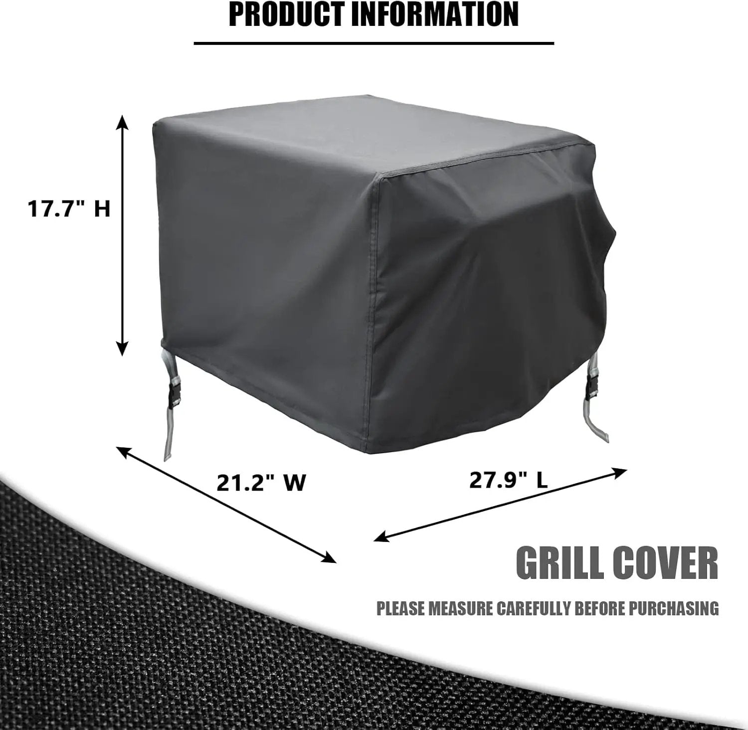 Grill Cover for Cuisinart CGG-403 3-in-1 Portable Pizza Oven - CGC-103 3-in-1 Pizza Oven Grill Cover - Heavy Duty Waterproof 600D Oxford Fabric by GreenHaven Gardens