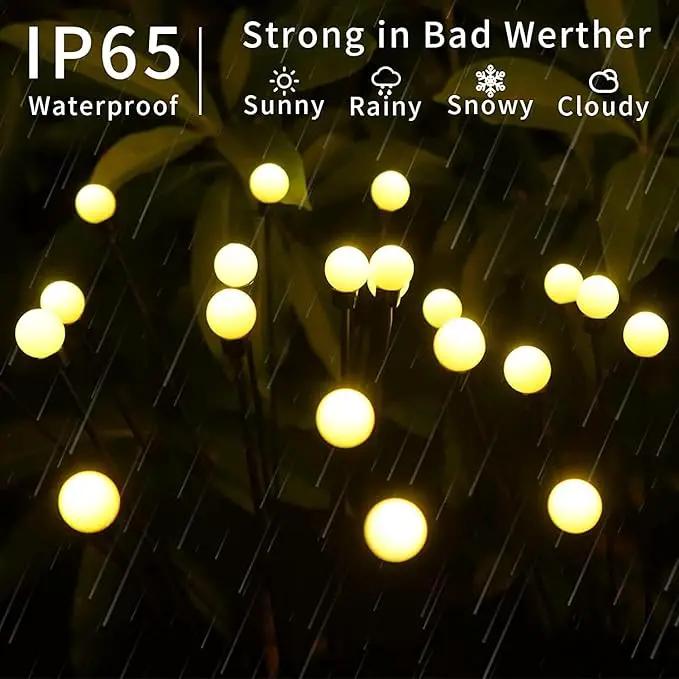 SOLARBABY Solar Garden Lights New Upgraded Solar Swaying Light Sway by Wind Solar Firefly Lights Outdoor Waterproof for Landscape Pathway Patio Yard Walkway Decoration Warm White by GreenHaven Gardens
