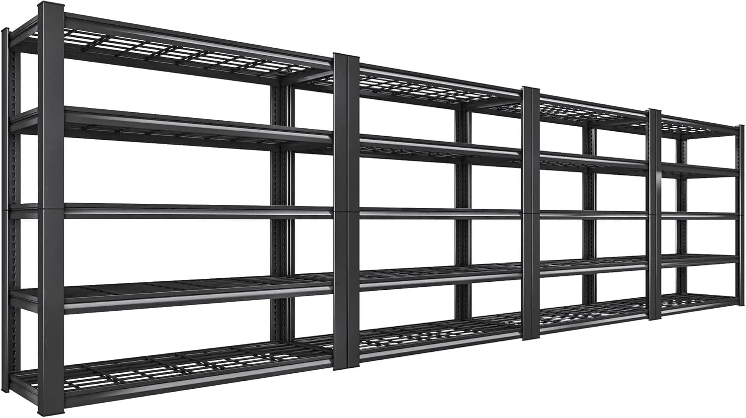 REIBII 3010LBS Storage Shelves 72" H Garage Shelving Heavy Duty Metal Shelving 5 Tier Adjustable Metal Shelves for Storage for Kitchen Pantry Warehouse Basement 72" H x 35.5" W x 16" D, 4 Pack by GreenHaven Gardens