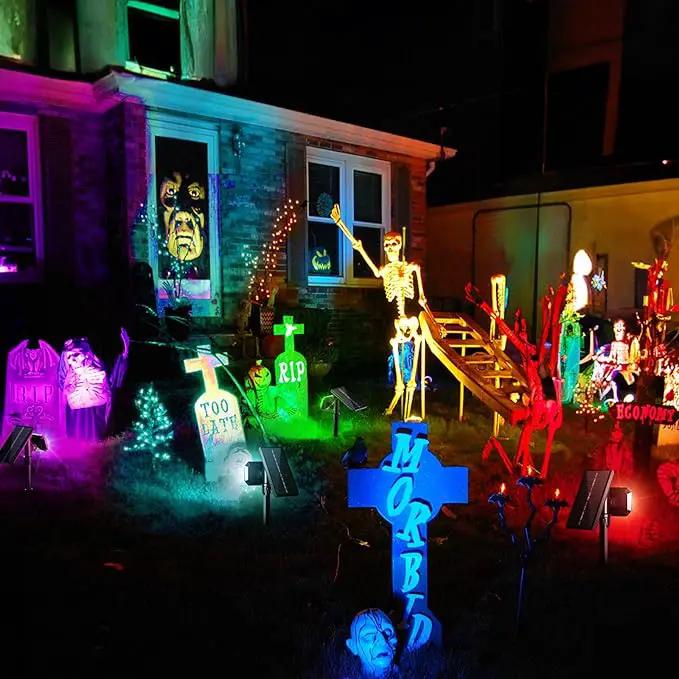 JSOT Spot Lights - Solar Lights Outdoor Solar Powered Spotlight Waterproof Green Light Landscape Lighting for Garden Yard Pathway by GreenHaven Gardens