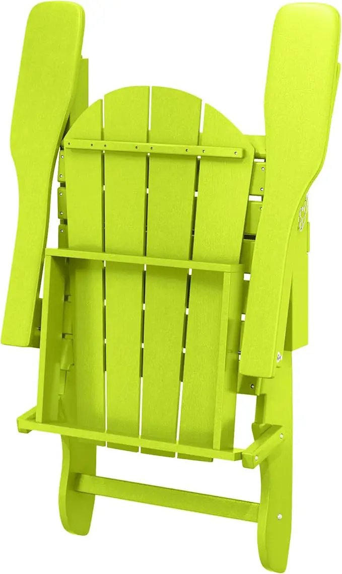 Westin Outdoors Laguna WO Home Outdoor Adirondack Folding Chair Lounger Seat Traditional Retro Home Furniture for Beach, Balcony, Backyard, Lawn, Patio, Pool, Deck, Garden (Lime Green) by GreenHaven Gardens