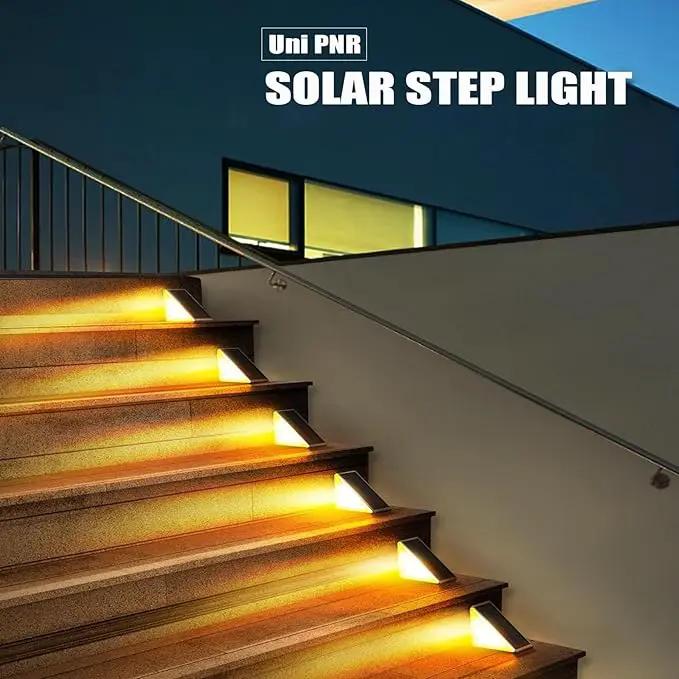 Solar Stair Lights Outdoor, 6 Pack Outdoor Solar Lights Waterproof IP67, Solar Step Lights for Outside, Patio, Decor, Yard, Garden, Front Door, Porch (Cool White) by GreenHaven Gardens