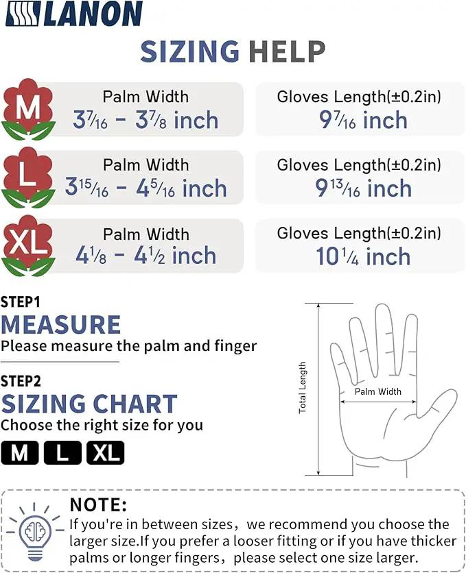 LANON Gardening Gloves for Men Women, 2 Pairs Nitrile Coated Garden Gloves with Grip, Breathable B.COMB AIR Technique, Dusty Olive & Bluebird, Medium by GreenHaven Gardens