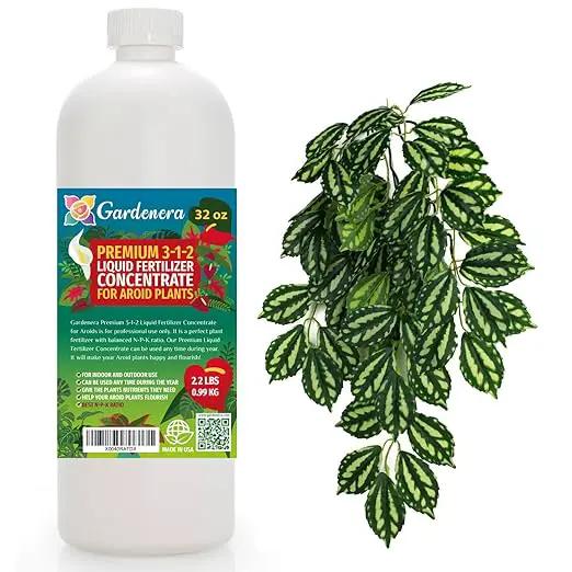 Premium Liquid AROID Plant Fertilizer - 3-1-2 Concentrate for Indoor Plants and Flowers by Gardenera | Organic Plant Food for AROIDS - 32oz by GreenHaven Gardens