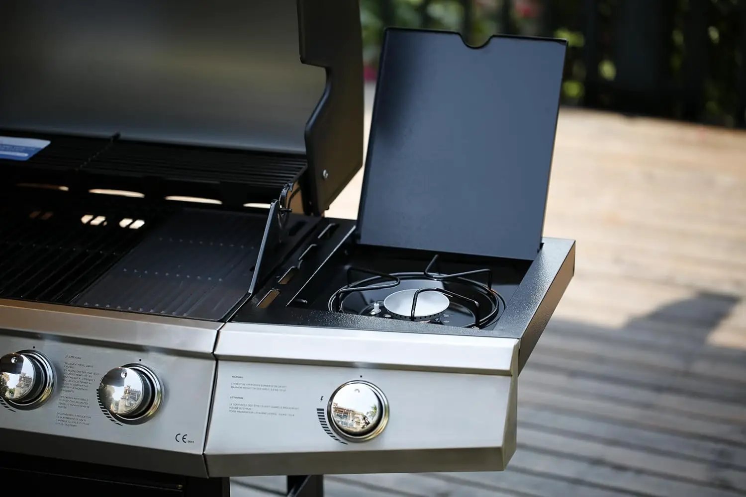 MASTER COOK 4 Burner Gas Grill, 52,000BTU Cabinet Style Grill, Propane Grill with Side Burner, Built with Stainless Steel (Black) by GreenHaven Gardens