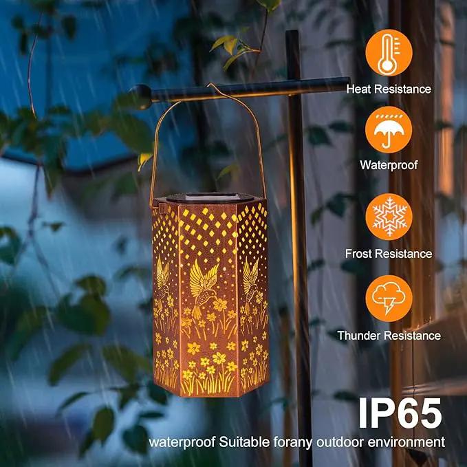 Hummingbird Solar Lanterns Outdoor Waterproof - Birthday Gifts for Women, Men, Mom, Mothers Day Gifts, Solar Lights Outdoor Hanging Garden Decor for Outside, Patio, Outdoor, Yard, Lawn, Balcony by GreenHaven Gardens