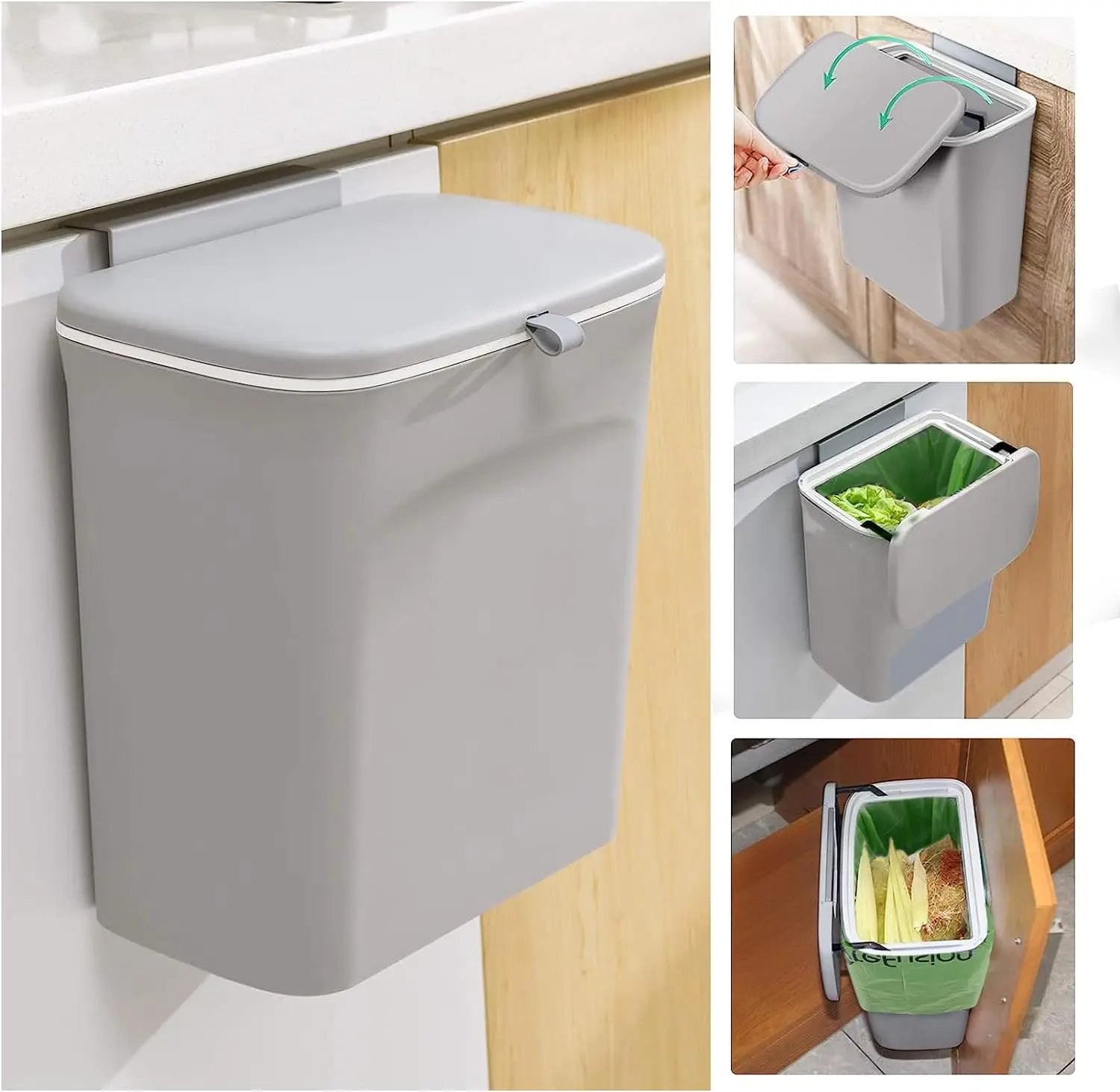 2.6 Gallon Compostable Trash Bags, 100 Count, Extra Thick 0.71 Mil, Certified by BPI and ASTM D6400, Perfect Fit for Small Trash Cans by GreenHaven Gardens