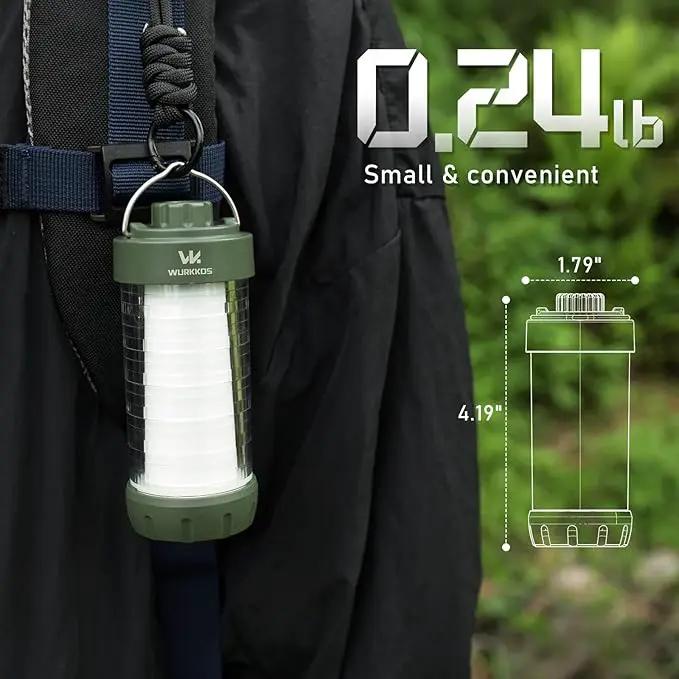 Wurkkos CL01 Camping Lantern Rechargeable, 550LM Waterproof Tent Light with Magnet Base, Up to 300H Runtime,Portable Lantern Flashlight with RGB light,Emergency Camp Light for Hurricane,Hiking,Camping by GreenHaven Gardens