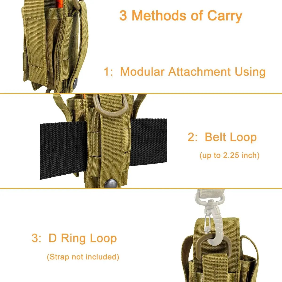 Depring Tool Holster Sheath Universal Multi Pockets Tool Organizer Heavy Duty Construction MOLLE Pouch by GreenHaven Gardens