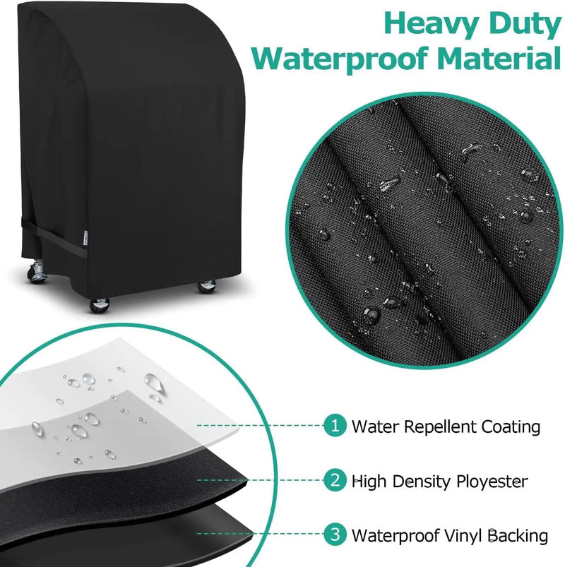 SunPatio 2 Burner Gas Grill Cover 32 inch, Heavy Duty Waterproof Small BBQ Grilling Cover, Compatible for Weber Char-Broil Nexgrill and More Grills with Collapsed Side Tables, All Weather Protection by GreenHaven Gardens