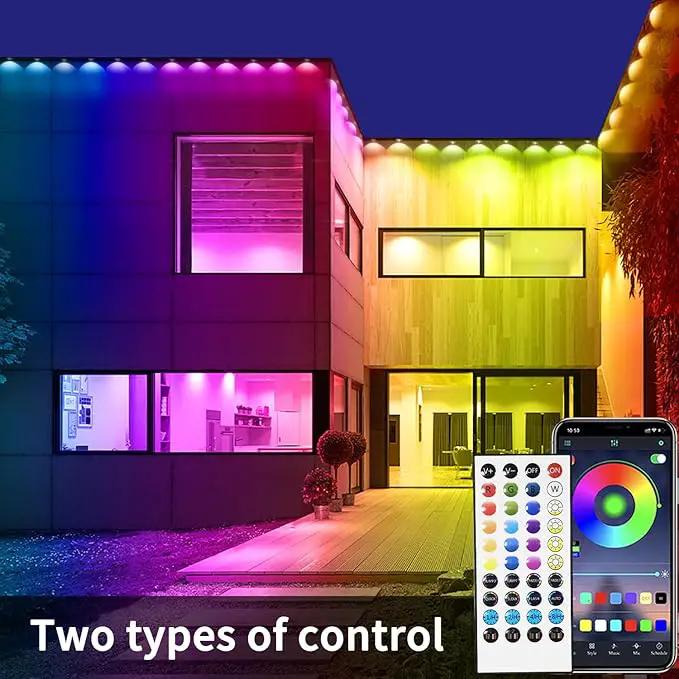 Permanent Outdoor Lights,200ft RGB Eave Lights with App Control Remote,IP67 Waterproof LED Light,Music Sync Outside Light for House,Halloween,Roof,Garden,Christmas Decorations by GreenHaven Gardens