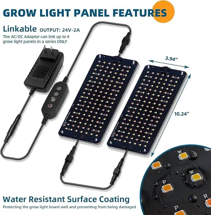 Barrina Plant Shelf with Grow Light, 5-Tier, Plant Stand with 40W Ultra-Thin Grow Light Panel for Hydroponics, Seedlings, Succulents, Flowers, Veg, 3/6/12h Timer, 15.7" L x 11.8" W x 59.1" H by GreenHaven Gardens