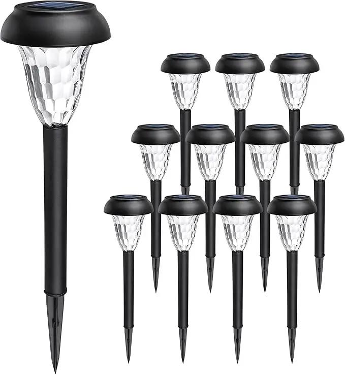 GIGALUMI 12 Pack Solar Light Outdoor Waterproof, Warm White Pathway Lights Solar Powered, Landscape Lighting, Garden Lights for Decor, Patio, Garden, Yard, Pathways, Walkway by GreenHaven Gardens