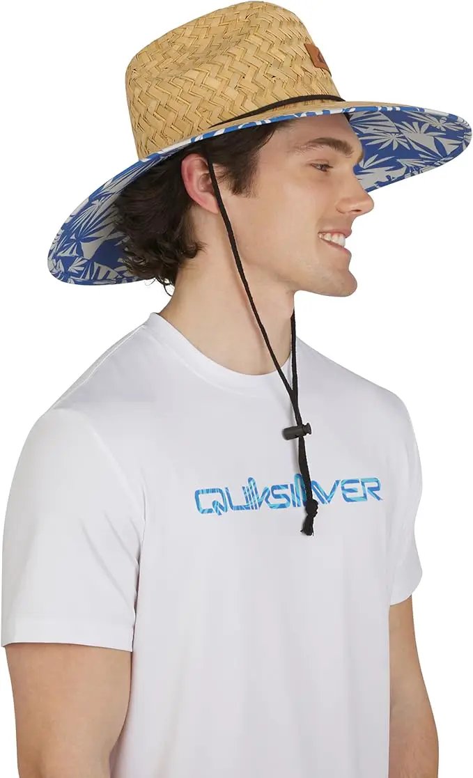 Quiksilver Men's Wide Brim Outdoor Lifeguard Straw Sun Hat by GreenHaven Gardens