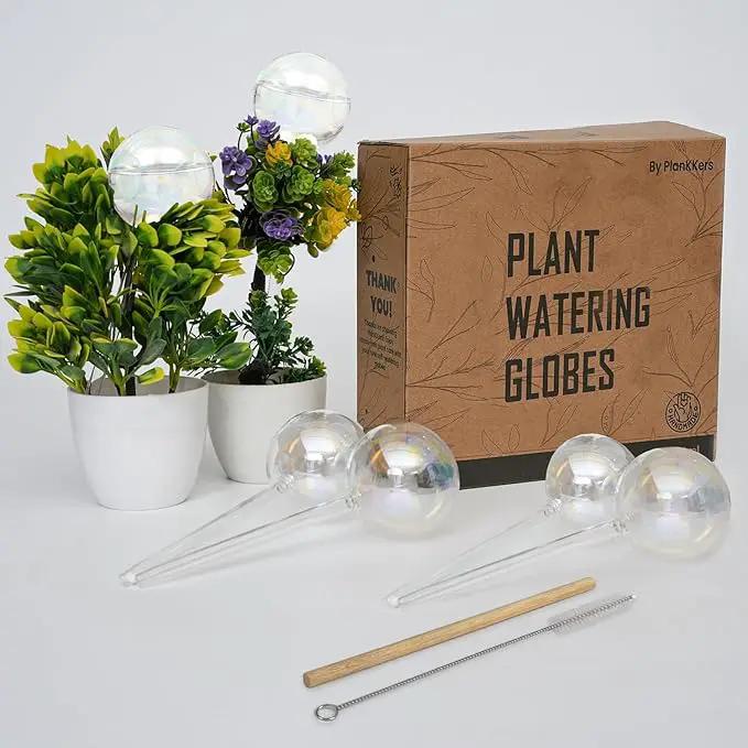 6 Pcs Iridescent Self Watering Globes, Glass Rainbow Plant Watering Globes, Self Watering Planter Insert, Automatic Plant Waterer Indoor, Plant Watering Devices, Plant Water Globes, Watering Bulb by GreenHaven Gardens