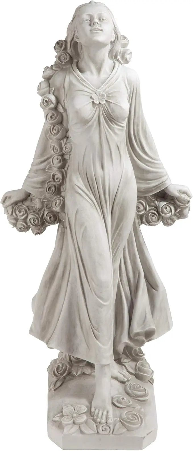 Design Toscano KY47018 Flora Divine Patroness of Gardens Roman Statue, 14 Inches Wide, 14 Inches Deep, 31 Inches High, Antique Stone Finish by GreenHaven Gardens