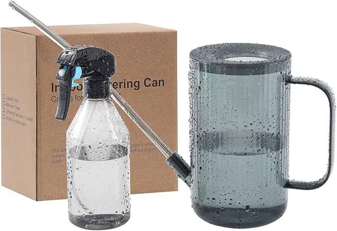 Indoor Plant Watering Can(34oz), Watering Can for Indoor Plants, Flowers, Succulents, with Plant Mister Spray Bottle(10oz) by GreenHaven Gardens