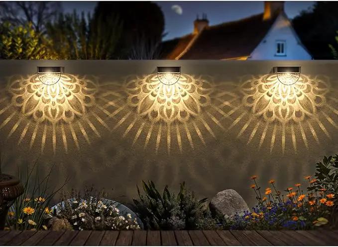 twinkya 6 Pack Solar Fence Lights Solar Outdoor Wall Lights Plastic Solar Powered Deck Step Stair Lights Waterproof Fence Solar Light for Garden Post Patio Backyard Yard Decor (Warm, 6 Pack) by GreenHaven Gardens