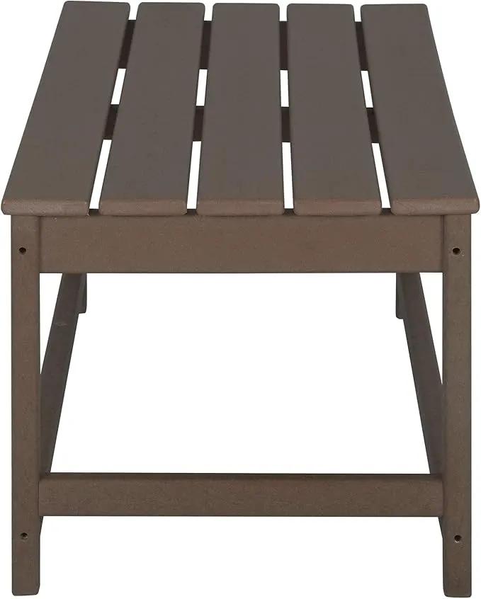 WO Home Furniture Adirondack Chairs Table Set of 3 PCS Outdoor Folding Chairs Coffee Table Weather/UV Resistant for Lawn, Garden, Bon Fire, Balcony (Dark Brown) by GreenHaven Gardens