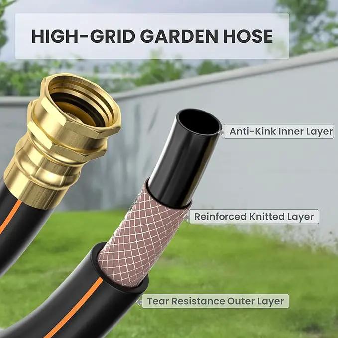 Giraffe Tools AW30 1/2MB Retractable Garden Hose Reel 1/2" x 100 ft PRO Metal Bracket, Heavy Duty, Any Length Lock Hose Reel, 100 ft, Dark Grey by GreenHaven Gardens