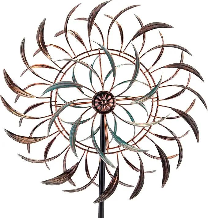 VEWOGARDEN Large Outdoor Metal Wind Spinners, 360 Degrees Swivel Wind Sculpture Yard Art Decor for Patio, Lawn & Garden 66 * 15.8 Inches by GreenHaven Gardens
