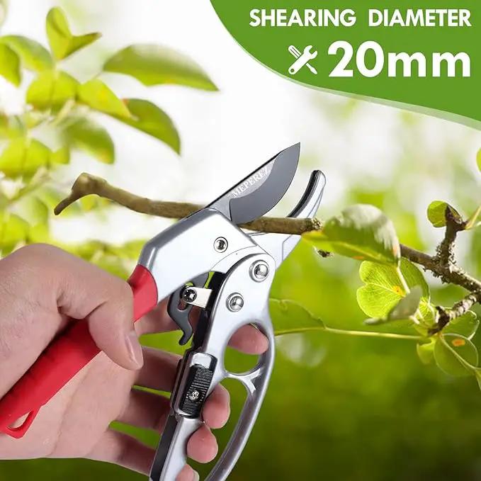 Garden Clippers, Premium Germany Pruners, Work 3 Times Easier, Professional Pruning Shears, Cutting Rose, Flower, Hedge, Stem, Sharp Scissors Gardening Tools, Arthritis Weak Hand Snips by GreenHaven Gardens