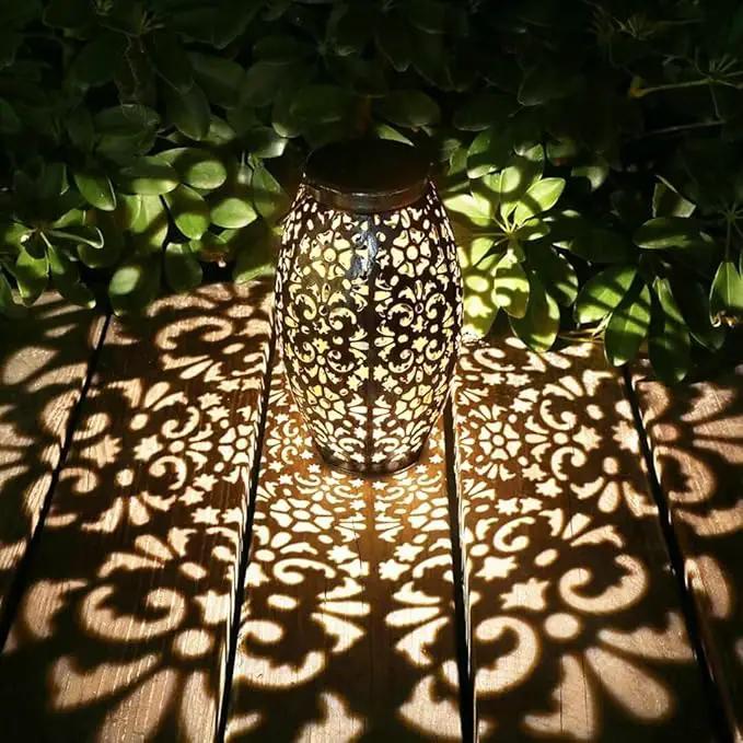 Kaixoxin Solar Lantern Lights for Hanging or Table Outdoor Solar Light for Patio Courtyard Garden (Silver-1) by GreenHaven Gardens