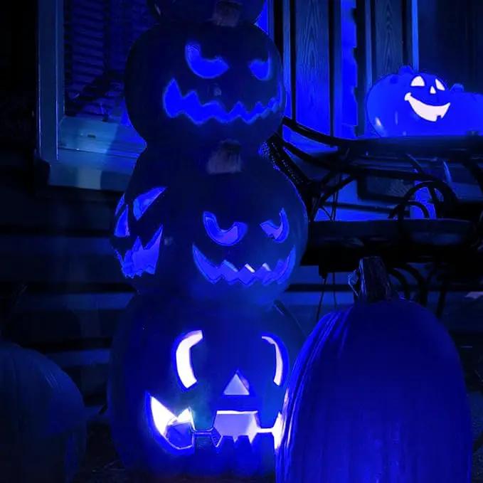 Hompavo 【Upgraded LED Flame Light Bulbs, 3 Modes Flickering Light Bulbs, E12 Chandelier Base Candle Fire Light Bulb for Halloween Christmas Party Porch Indoor & Outdoor Home Decoration, Blue 6 Pack by GreenHaven Gardens