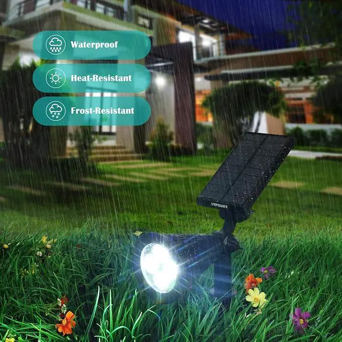 URPOWER Solar Lights Outdoor, 2-in-1 Waterproof Adjustable Solar Spotlights Outdoor Wall Light, Dusk-to-Dawn Solar Powered Landscape Lights for Backyard/Garden/Pathway/Pool/Porch (4Pack, Cool White) by GreenHaven Gardens