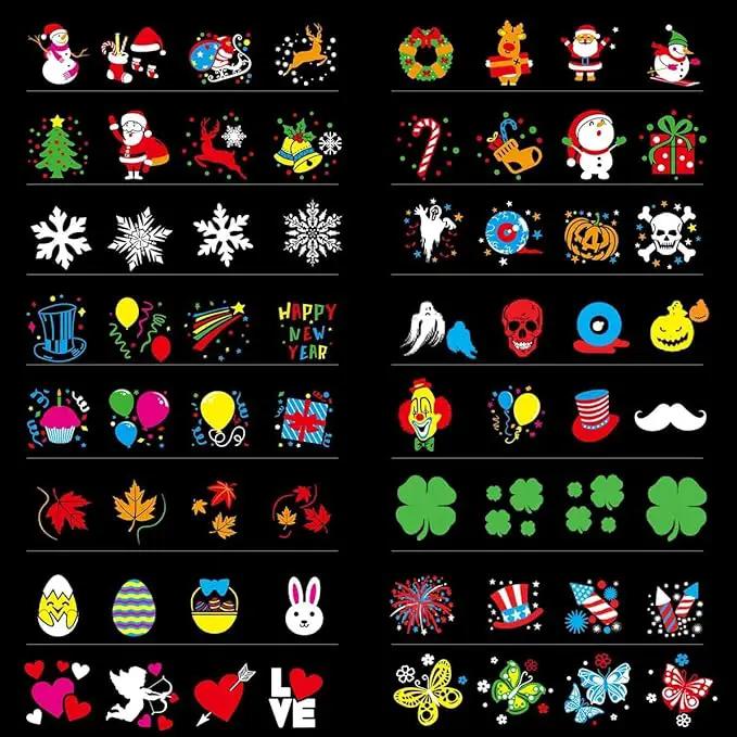 Holiday Projector Light, Syslux Halloween Christmas Projector Lights 16 HD Slides LED Waterproof Light Outdoor Indoor Light with Remote Control for Party Garden Halloween Xmas Holiday Landscape Decor by GreenHaven Gardens