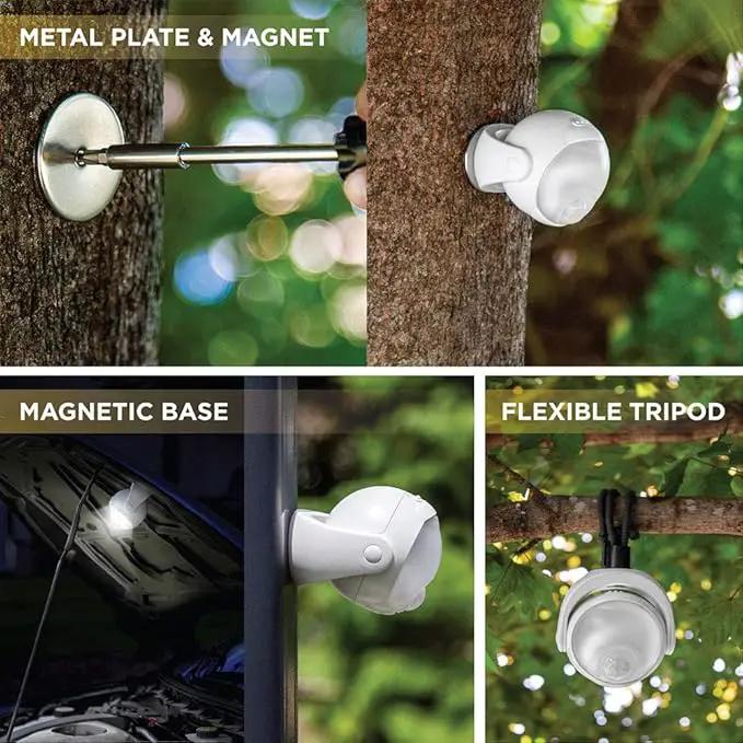 Limitless Innovations Lumenology Portable LED Motion Sensor Light Provides 148 Lumens with a 13 ft Detectable Range and Flexible Tripod Base with Magnetic Option – Indoor/Outdoor (White) by GreenHaven Gardens