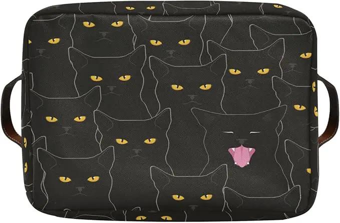 Cat Rectangular Storage Basket Organizer Bin Shelf Baskets For Clothes Gifts For Home Office Dorm by GreenHaven Gardens