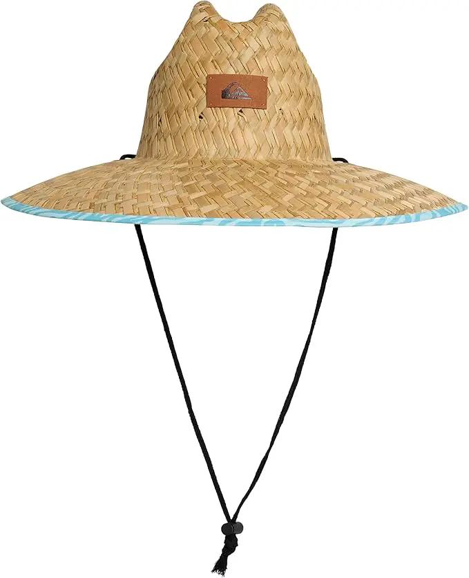 Quiksilver Men's Wide Brim Outdoor Lifeguard Straw Sun Hat by GreenHaven Gardens