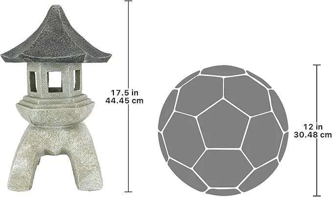 Design toscano ng29870 asian decor pagoda lantern indoor/outdoor statue, 11 inches wide, 11 inches deep, 17 inches high, handcast polyresin, two tone stone finish by GreenHaven Gardens