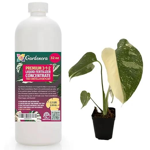 Premium Liquid Thai Constellation Plant Fertilizer - 3-1-2 Concentrate for Indoor Plants and Flowers by Gardenera | Organic Plant Food for Monstera Plants - 32oz by GreenHaven Gardens