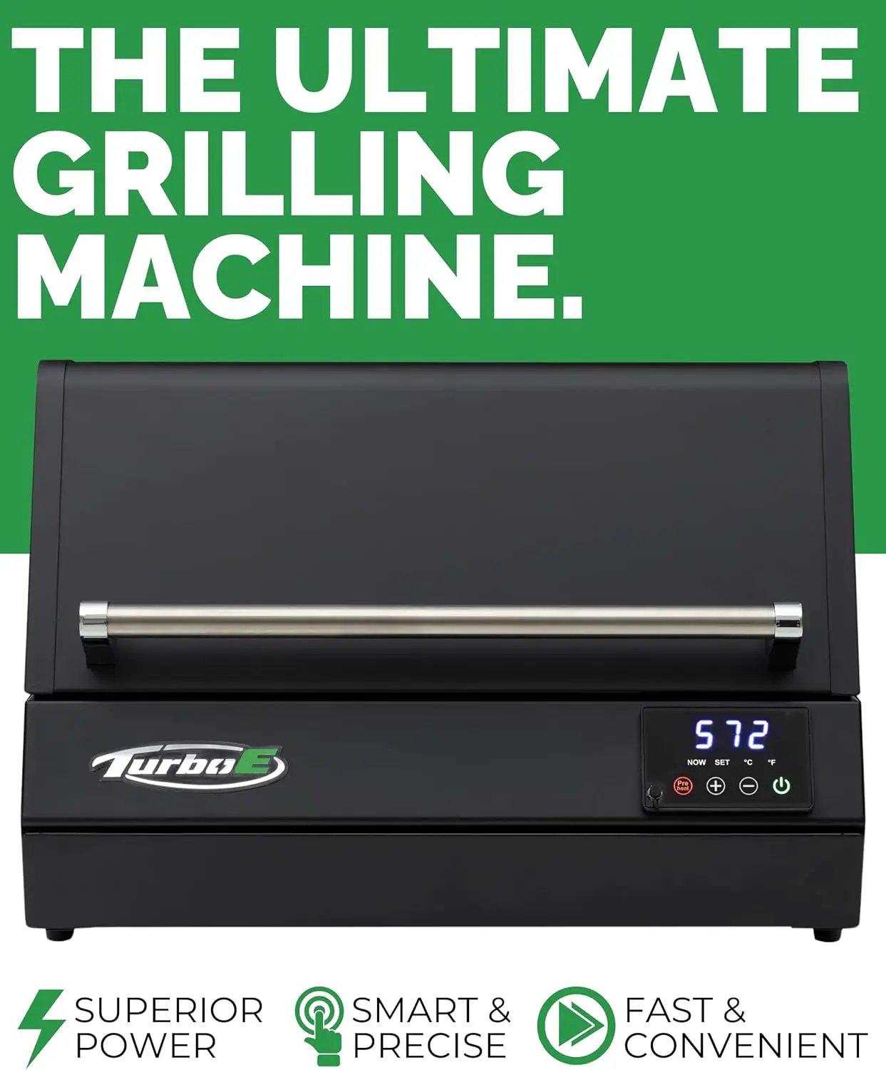 Turbo E Outdoor Electric Grill by PLUGNGRILL - High-Power 1700W Infrared Grill Technology - 24-Inch Smart BBQ Grill with Probe & Digital Display for Precise Cooking & Searing (Turbo E) by GreenHaven Gardens