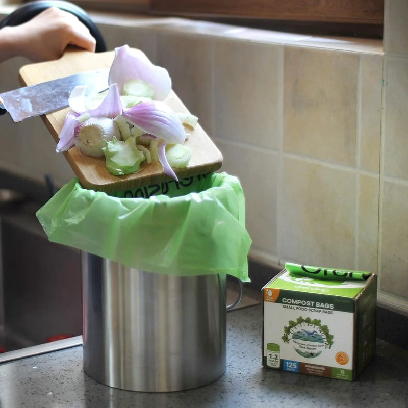 Compostable Trash Bags for Kitchen Compost Bin 1.2 Gallon,150 Count,Compost Bags Small for Food Scrap Waste Bags for Countertop Bin Certified by BPI,ASTM D6400 and OK Compost by GreenHaven Gardens