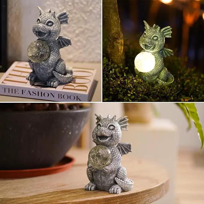 Solar Garden Decor Statues Figurine: Garden Art for Patio Balcony Yard Lawn - Unique Christmas Birthdays Gifts for Mom Grandma Women Wife Sister by GreenHaven Gardens