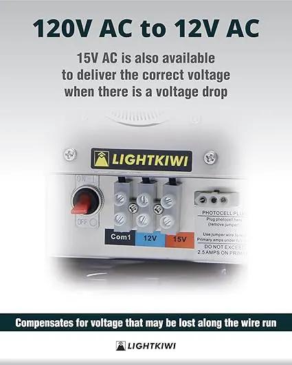 75 Watt Low Voltage Outdoor Landscape Lighting Transformer 120V AC to (12V-15V AC) Multi-Tap by Outdoor Solar Outlet