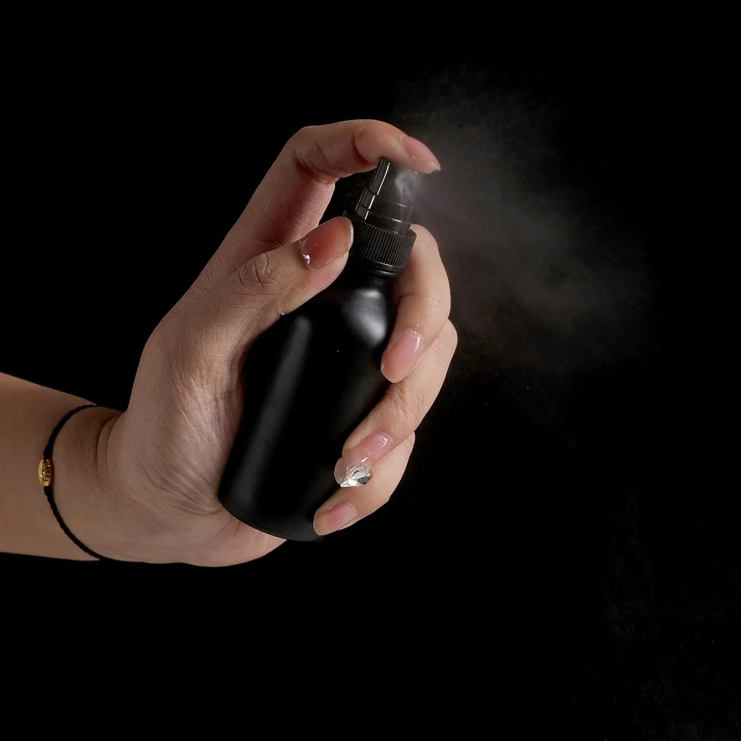 Frosted Black Glass Small Spray Bottle 2 oz 24 Packs,Fine Mist Sprayer Small Clear Bottles,Refillable Containers mini spray bottles for Cleaning Solutions and Skin Care (Frosted Black 24pcs) by GreenHaven Gardens